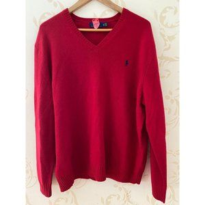 Polo Ralph Lauren 100% Cashmere Royal Red Sweater